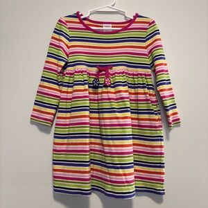Gymboree ‘08 Rainbow Stripe Candy Long Sleeve Swing Dress Holidays Girl Size 4